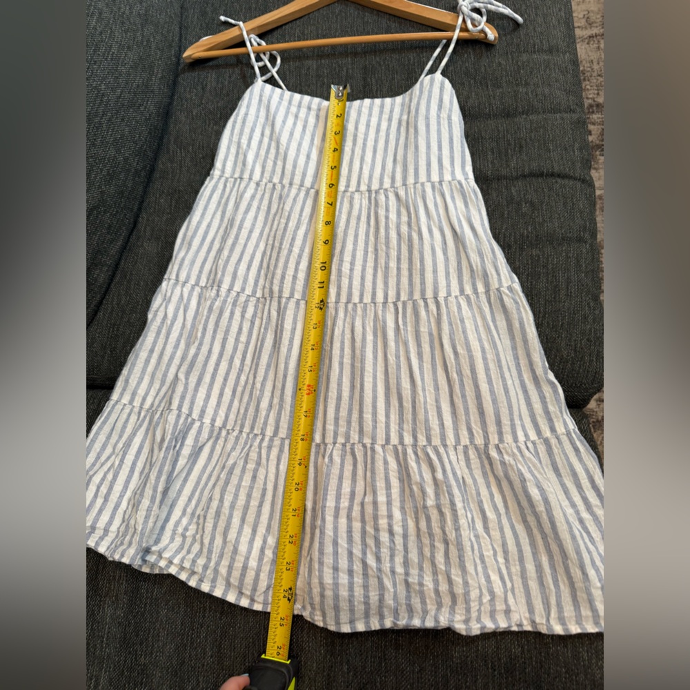 Abercrombie & Fitch women’s light Blue & White Striped Dress with Tie Straps - Picture 14 of 17